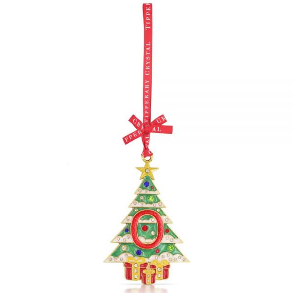 Tipperary Crystal Alphabet Christmas Tree Dec O