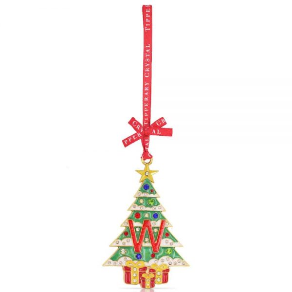 Tipperary Crystal Alphabet Christmas Tree Dec W