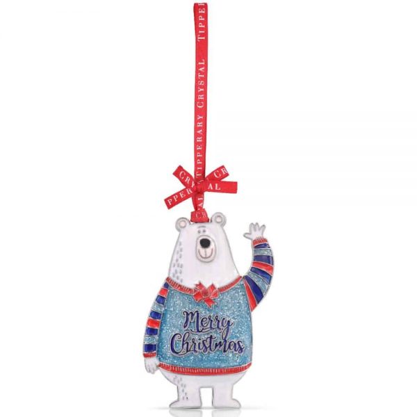 Tipperary Crystal Sparkle Polar Bear Decoration