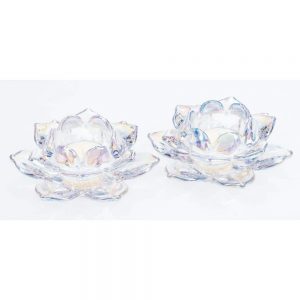 Unicorn Lustre Lotus T Light Pair