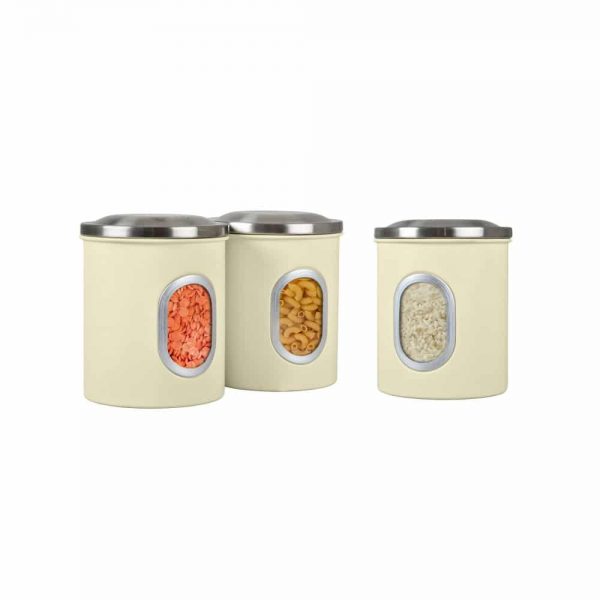Denby Set Of 3 Storage Canisters Cream