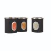 Denby Set Of 3 Storage Canisters Black