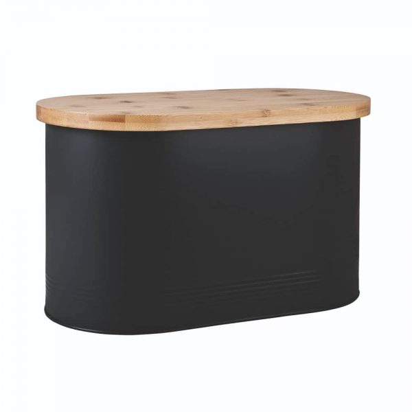 Denby Bread Bin With Bamboo Lid Black