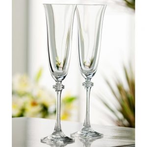 Galway Crystal Liberty Flute Pair