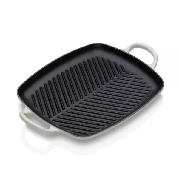 Le Creuset Shllow Rectangular Grill 30cm Meringue