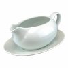 White Porcelain Gravey Boat 550ml & Saucer