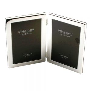 Silver Plated Double Photo Frame 4x6inch