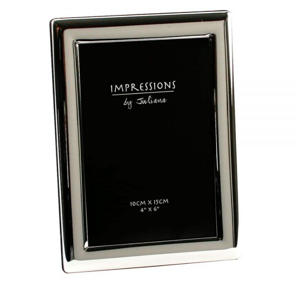 Silver Plated Curve Edge Photo Frame 4x6