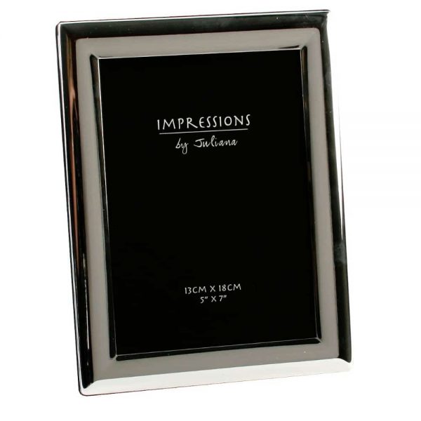 Silver Plated Curve Edge Photo Frame 5x7