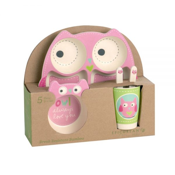 Owl Bamboo Kids 5 Piece Set