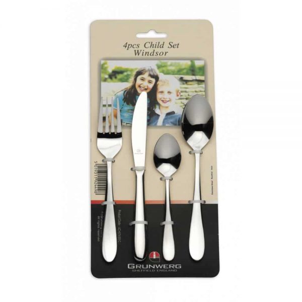 Grunwerg Windsor 4 Piece Child Cutlery Set