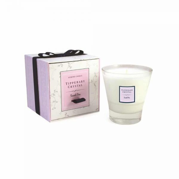 Tipperary Crystal Sweet Pea Tumbler Candle