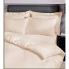 Satin Stripe 300TC Double Fitted Sheet Cream