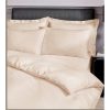 Satin Stripe 300 TC Double Quilt Set Cream