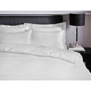 Satin Stripe Housewife Pillow Case White