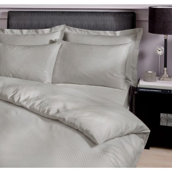 Satin Stripe Pillowcase Housewife Grey