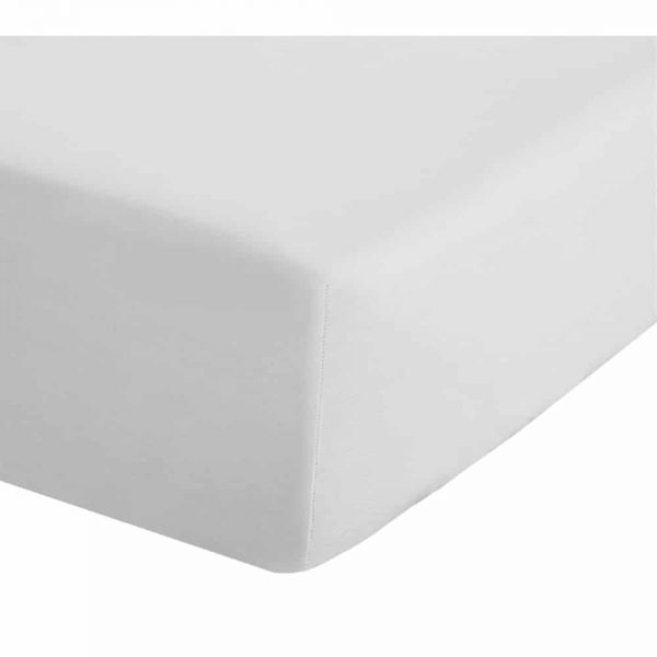 500 Thread Count Cotton Fitted White Sheet