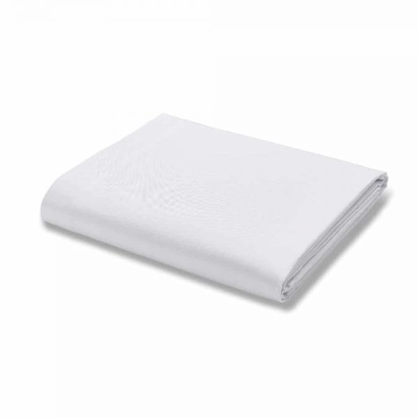 500 Thread Count Cotton Single Flat Sheet White