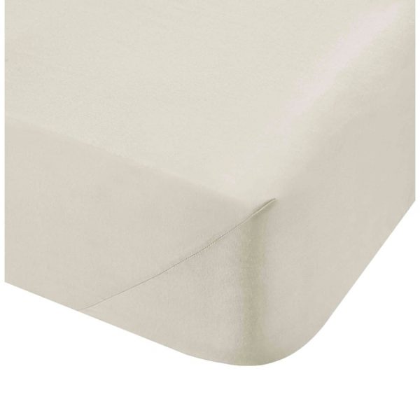 500TC Super King Fitted Sheet Cream