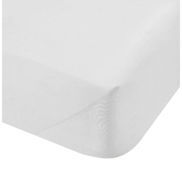 500TC Super King White Fitted Sheet