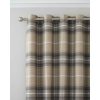 Heritage Check Grey Curtains 66 x 108