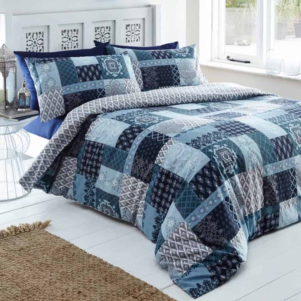 Remi Teal Double Duvet Set