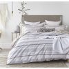 SIngle Stripe Weave Blue Duvet Set