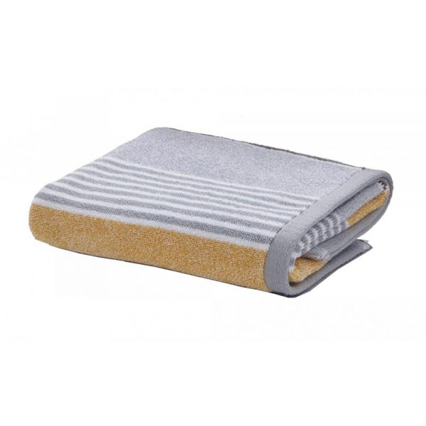 Hand Towel Textured Stripe Ochre