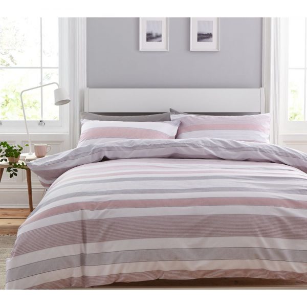 Pink Stripe Newquay Duvet Set