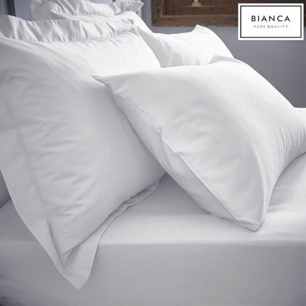 200TC Cotton Percale White Standard Pillowcase Pai