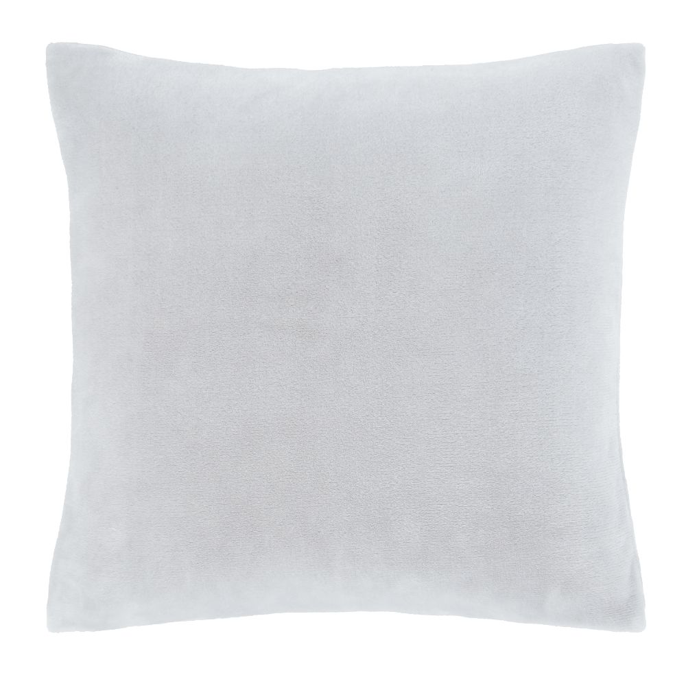 Velvet Silver Cushion Filled