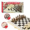 Deluxe 3 In 1 Game Set - Chess Draughts Backgammon