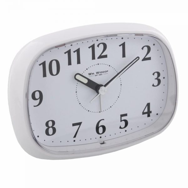 White Oval Alarm Clock