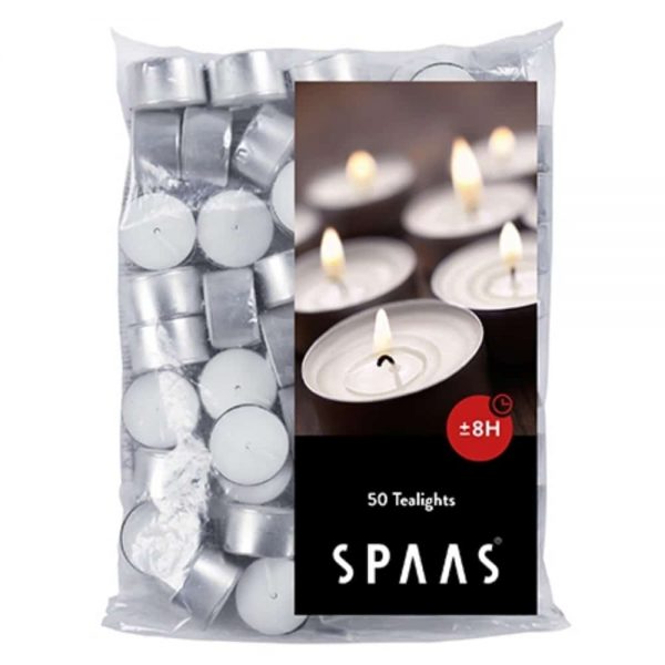 SPAAS 8 Hour Tealights - Pack of 50