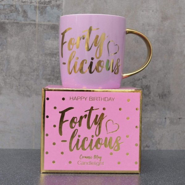 9.2cm Mug Forty-Licious In Gift Box