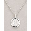 Newgrange Silver Diamante Round Pendant