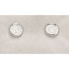 Newgrange Silver Diamante Round Earrings