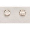 Newgrange Rose Gold Diamante Round Earrings