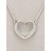 Newgrange Silver Diamante Heart Necklace
