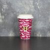 15cm Travel Mug Pink Gold Lips