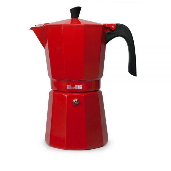 Espresso Coffee Maker Red 6 Cups