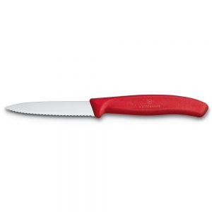 Pairing Knife Serrated 8cm Red