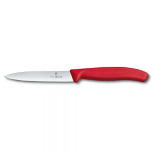 Swiss Classic Pairing Knife Straight 10cm Red