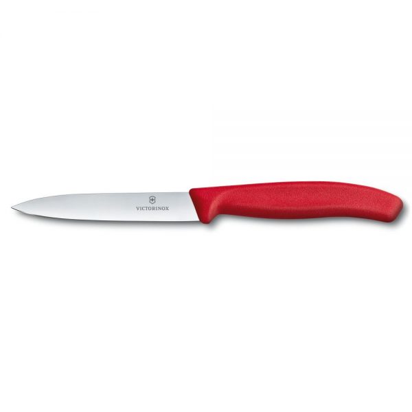 Swiss Classic Pairing Knife Straight 10cm Red