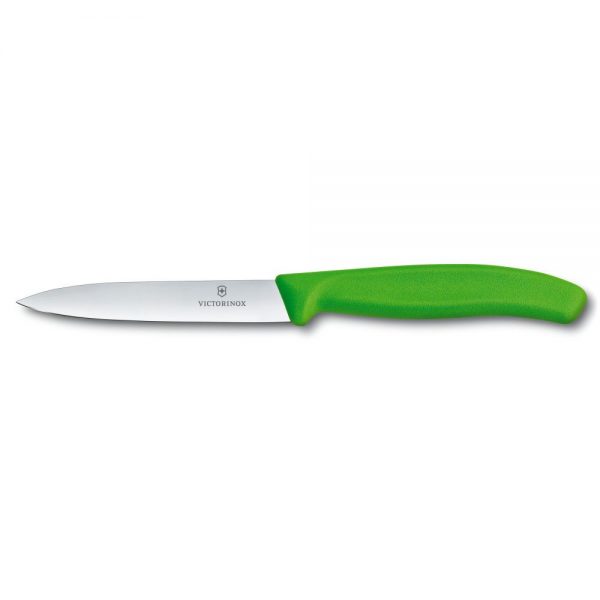 Swiss Classic Pairing Knife Straight 10cm Green