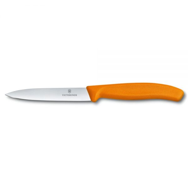 Swiss Classic Pairing Knife Straight 10cm Orange