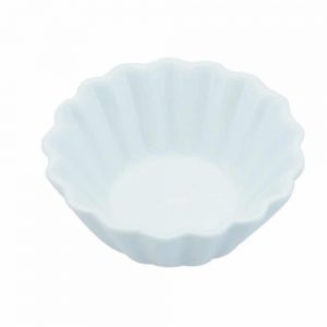 White Porcelain Fluted Mini Dish 7.4 x 2.8cm