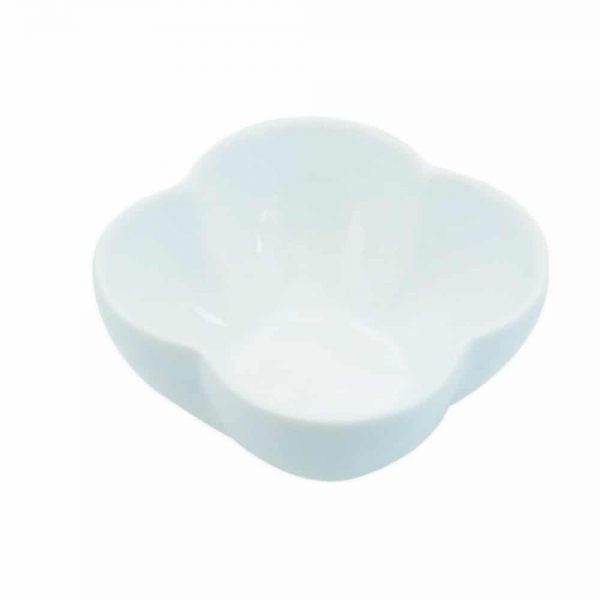 White Porcelain Clover Bowl 10x8.2x4.5