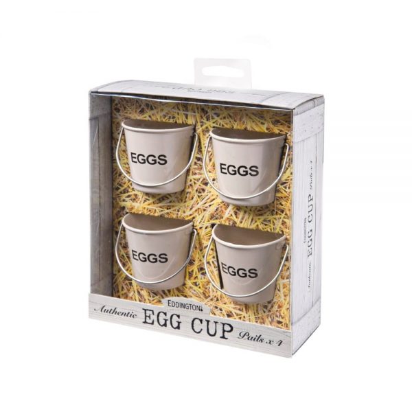 Cream Egg Cup Buckets 4 Piece Set
