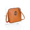 LYDC Circular Detail Mini Cross Body Bag in Brown